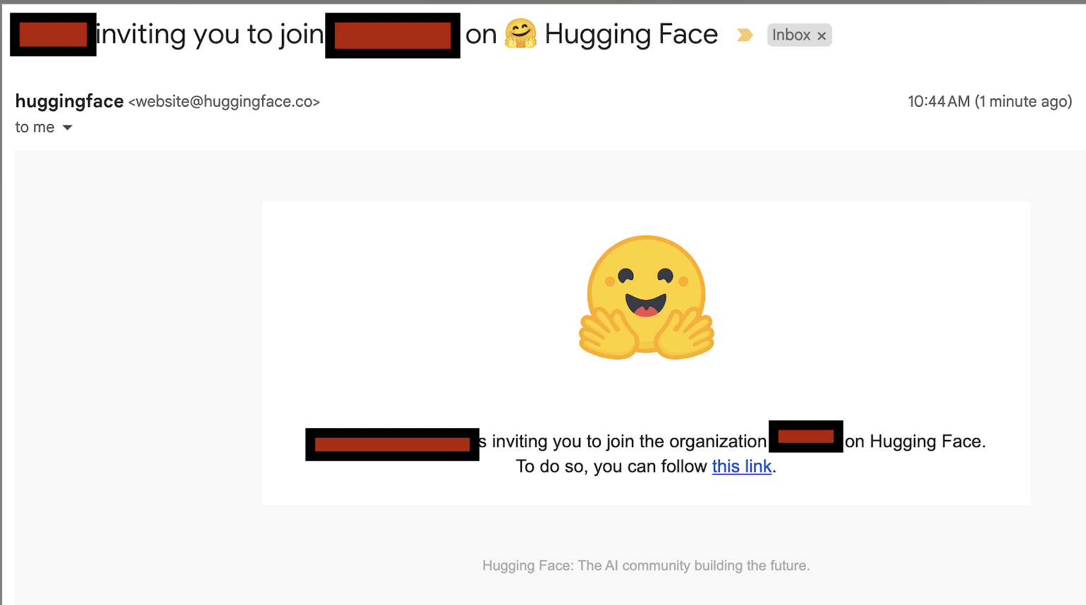 pic of invite on huggingface